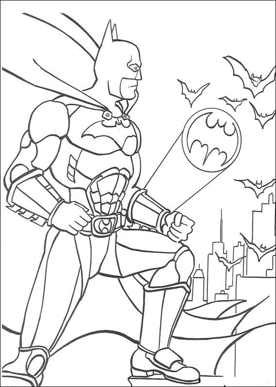 Plansa de colorat cu Batman 2 12
